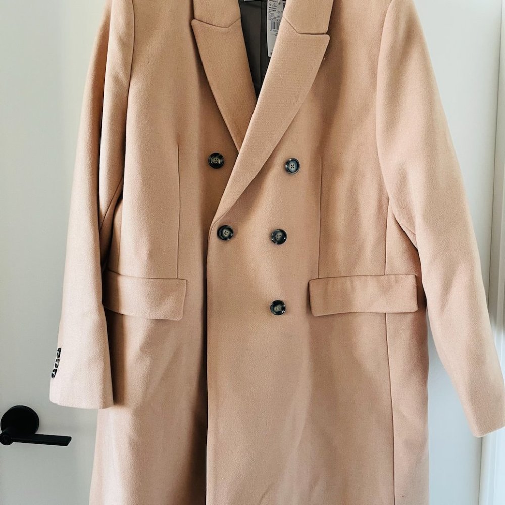 Mango Wool Double Breasted Coat, NWT - Picture 3 of 4